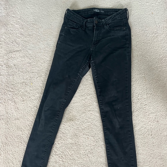 low rise black skinny jeans old navy size 2 - Picture 4 of 5